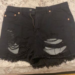 High Waisted Black Shorts